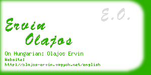 ervin olajos business card